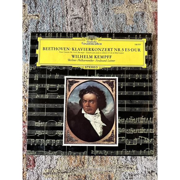 DGG 138 777WILHELM KEMPFF / BEETHOVEN Piano Concerto No. 5 Leitner Berlin - Picture 1 of 4